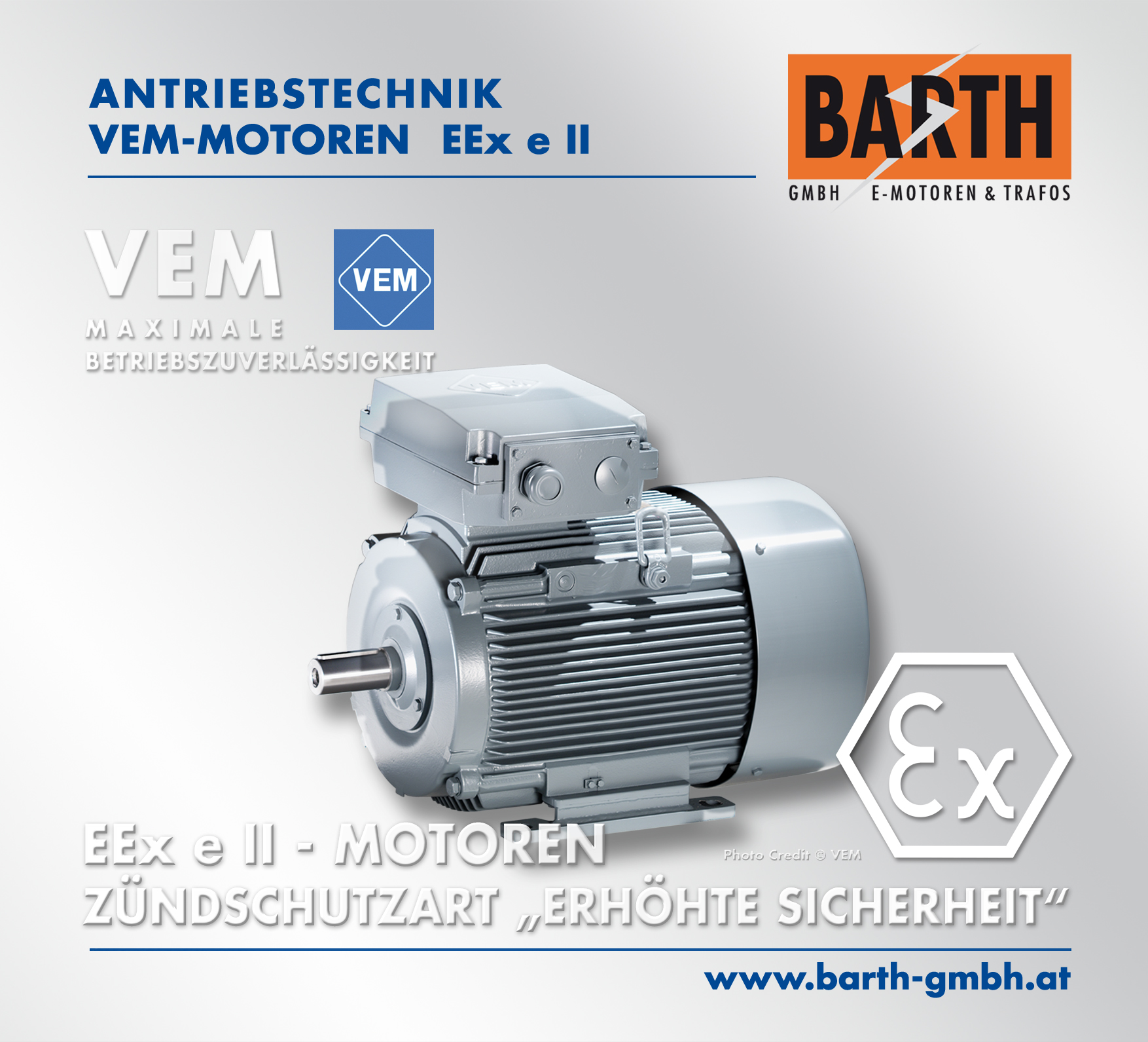 Abb.: VEM-Motoren - EEx e II  Zündschutzart „erhöhte Sicherheit“
